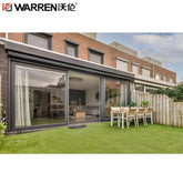 Warren 42 Inch Modern Entry Door Metal Sliding Barn Door 48x96 Exterior Door With Glass Sliding
